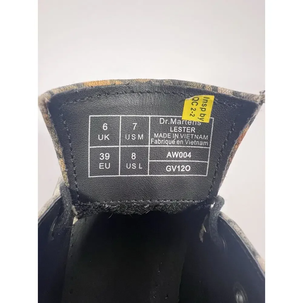 Dr Martens Lester Wild Rose Skull Canvas Oxford Shoes Men 7 Women 8 EU 39